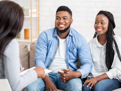 couple with therapist